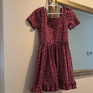 Little Stocking Co. Girlhood Girls' Pink Floral Short-Sleeve Dress